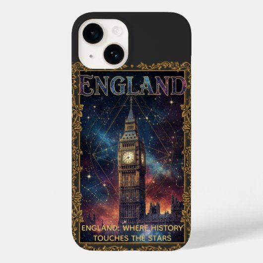 Kosmische England Big Ben Himmels Kunst Case-Mate iPhone Hülle (Rückseite)