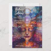 Kosmische Entfaltung | Visionäres Design Einladung (Vorderseite)