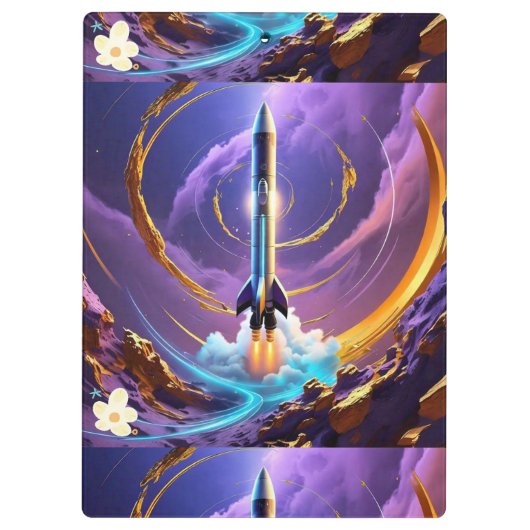 "Kosmische Erkundung enthüllt" Klemmbrett (Rückseite)