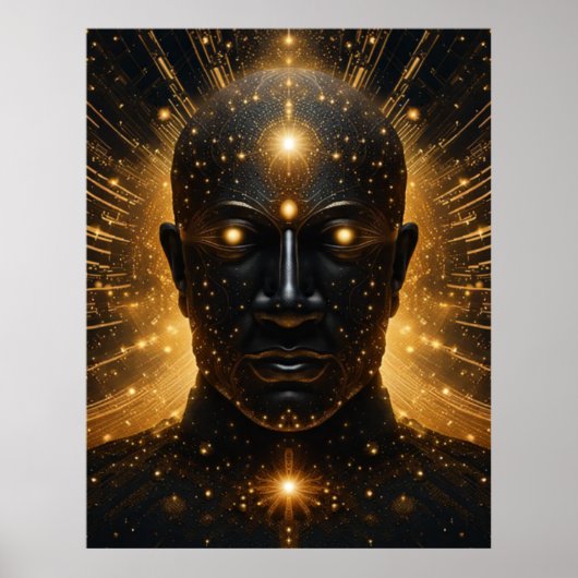 Kosmische Erleuchtung Poster (Vorne)