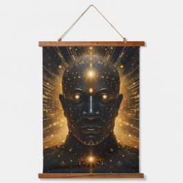 Kosmische Erleuchtung Wandteppich Mit Holzrahmen