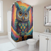 Kosmische Eule: Lebhafte Weisheit Duschvorhang (Beispiel)