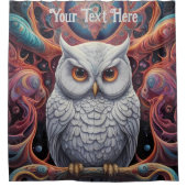 Kosmische Eule: Lebhafte Weisheit Duschvorhang (Vorderseite)