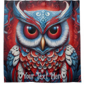 Kosmische Eule: Lebhafte Weisheit Duschvorhang (Vorderseite)