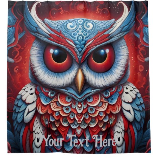 Kosmische Eule: Lebhafte Weisheit Duschvorhang (Vorderseite)