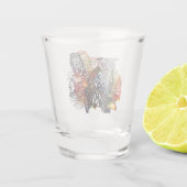 Kosmische Eulen Schnapsglas (Rückseite)