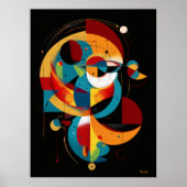 Kosmische Evolution – Abstrakte Geometrie in Beweg Poster (Vorne)