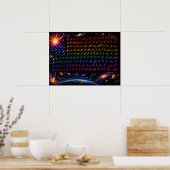 Kosmische Evolution der amerikanischen Flagge | Ur Poster (Küche)