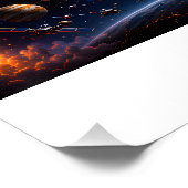 Kosmische Evolution der amerikanischen Flagge | Ur Poster (Ecke)