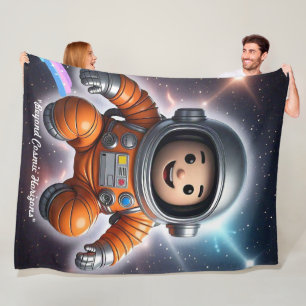"Kosmische Expedition" Fleecedecke