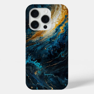 Kosmische Explosion Blau und Gold Abstrakt Case-Mate iPhone Hülle