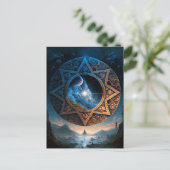 Kosmische Fantasie Weltraumwelt Postkarte (Stehend Vorderseite)