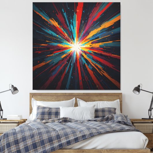 Kosmische Farbbursche Leinwanddruck (Insitu (Schlafzimmer))