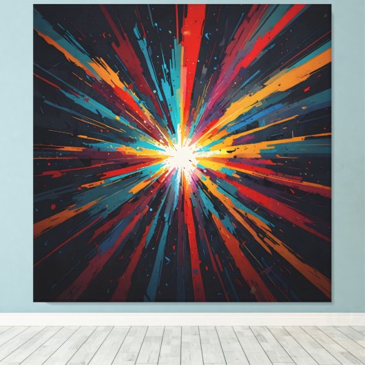 Kosmische Farbbursche Leinwanddruck (Insitu (Holzboden))