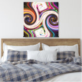 Kosmische Farben 5 Wirbel Canvas Prints Leinwanddruck (Insitu (Schlafzimmer))