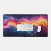 Kosmische Farben abstrakt Schreibtischunterlage (Tastatur & Maus)