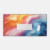 Kosmische Farben abstrakt Schreibtischunterlage (Tastatur & Maus)