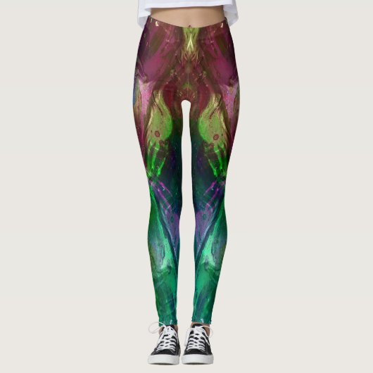 Kosmische Farben Leggings (Vorderseite)