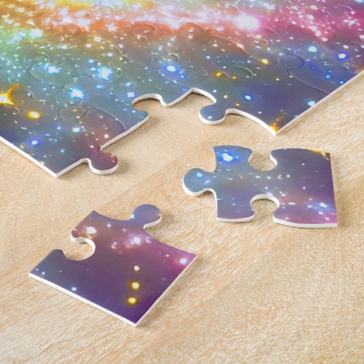 Kosmische farbige Galaxie mit Neon Starry Night Puzzle (Seite)