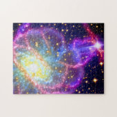 Kosmische farbige Galaxie mit Neon Starry Night Puzzle (Horizontal)
