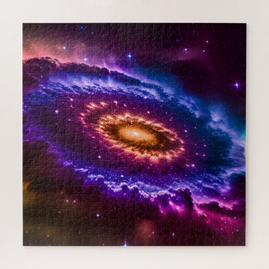Kosmische farbige Galaxie und Sterne im Universum Puzzle (Horizontal)