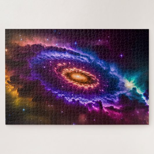 Kosmische farbige Galaxie und Sterne im Weltraum Puzzle (Horizontal)