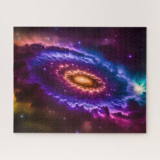 Kosmische farbige Galaxie und Sterne im Weltraum Puzzle (Horizontal)