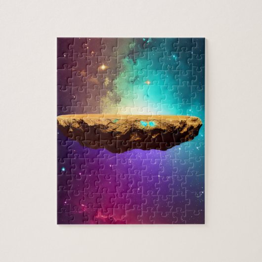 Kosmische farbige Universum Floating Asteroid Plat Puzzle (Vertikal)