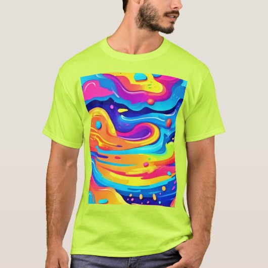 Kosmische Farbwirbel T-Shirt (Vorderseite)