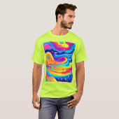 Kosmische Farbwirbel T-Shirt (Vorne ganz)