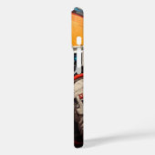 Kosmische Flucht - Fall des Retro-Astronauten Case-Mate iPhone Hülle (Rückseite / Links)