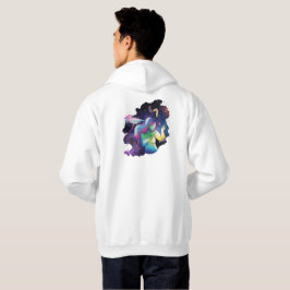 Kosmische Frau und ätherischer Storch im tiefen We Hoodie