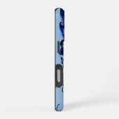 Kosmische Funken Schmetterlinge Blau iPhone Hülle (Rechte Seite)