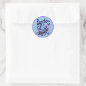 Kosmische Funken Schmetterlinge Blau Runder Aufkleber (Tasche)