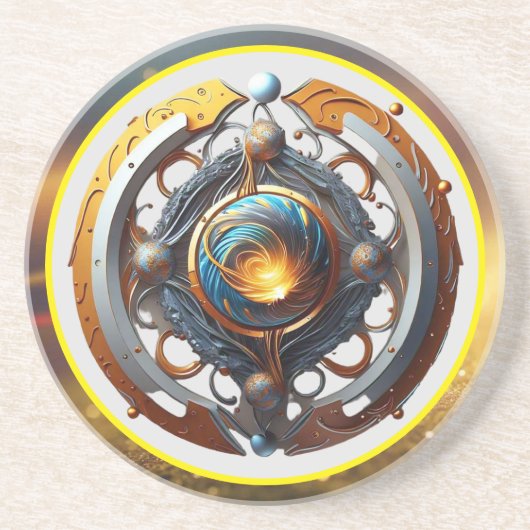 "Kosmische Fusion" Getränkeuntersetzer (Vorne)