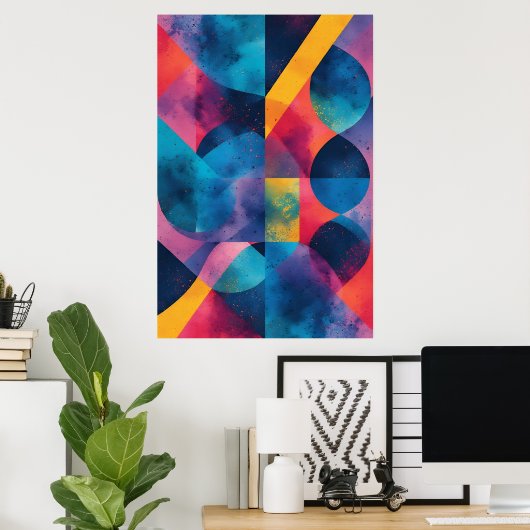 Kosmische Fusion in Bewegung Poster (Heimbüro)