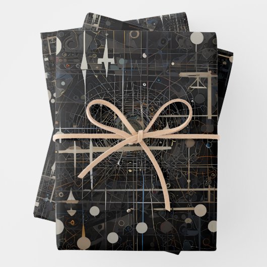 Kosmische Fusion - Planeten und Neutronen Geschenkpapier Set (Beispiel)