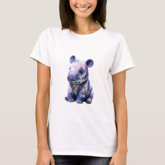 Kosmische Galaxie Baby Tapir Illustration Frauen T-Shirt