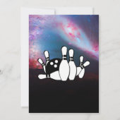 Kosmische Galaxie Bowling Geburtstagspartei Einladung (Rückseite)