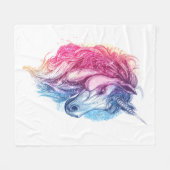 Kosmische Galaxie Einhorn (1) Fleecedecke (Vorderseite (Horizontal))