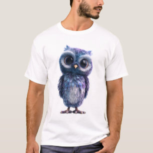 Kosmische Galaxie Eule Sternennacht Männer T-Shirt