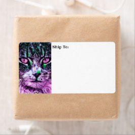 Kosmische Galaxie Katzenröcke Lila und grün