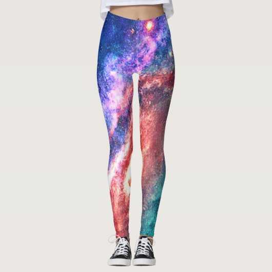Kosmische Galaxie Leggings (Vorderseite)