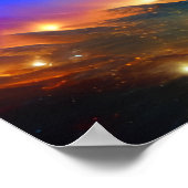 Kosmische Galaxie mit Shooting Star Art Print Poster (Ecke)