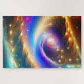 Kosmische Galaxie mit Shooting Star Art Print Puzzle (Horizontal)