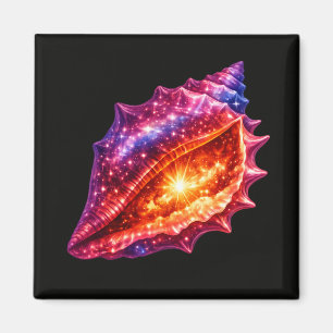 Kosmische Galaxie Muschel Sterne nautisches Design Magnet