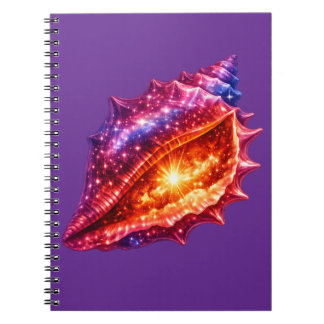 Kosmische Galaxie Muschel Sterne nautisches Design Notizblock