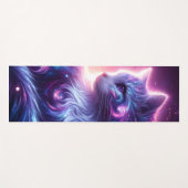 Kosmische Galaxie Mystische Katze Himmlisch Yogamatte (Vorderseite (Horizontal))