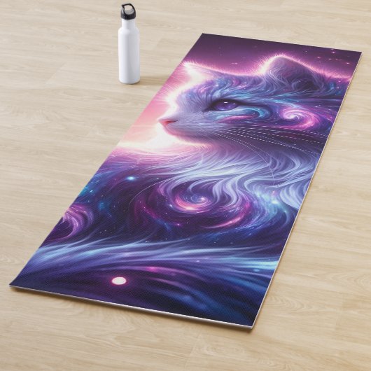 Kosmische Galaxie Mystische Katze Himmlisch Yogamatte (Beispiel)