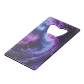 Kosmische Galaxie Nebel abstrakte Raumkunstgestalt Geldbeutel Flaschenöffner (Vorderseite Schrägansicht)